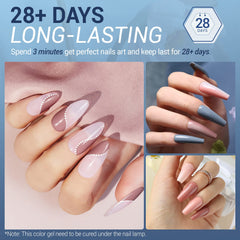 Modelones vernis gel bleu pour une brillance longue durée.
