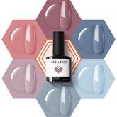 Modelones vernis gel 6 teintes nude pour un fini naturel et durable.