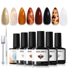 Modelones vernis gel ambre brun – couleur polyvalente pour maison