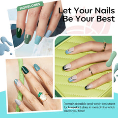 Modelones bleu pastel: nuance douce pour une manicure discrète