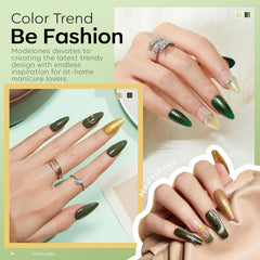 Modelones vernis gel cat-eye jaune scintillant, éclat doré pour touches lumineuses