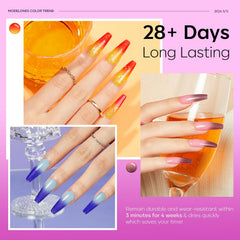 modelones vernis gel change couleur violet, look chic et polyvalent