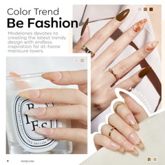 Modelones Gel Vernis couleur blanc pur pour une finition lumineuse.