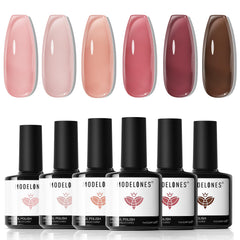 Modelones Gel Vernis ensemble couleur nude pour une manucure naturelle et translucide