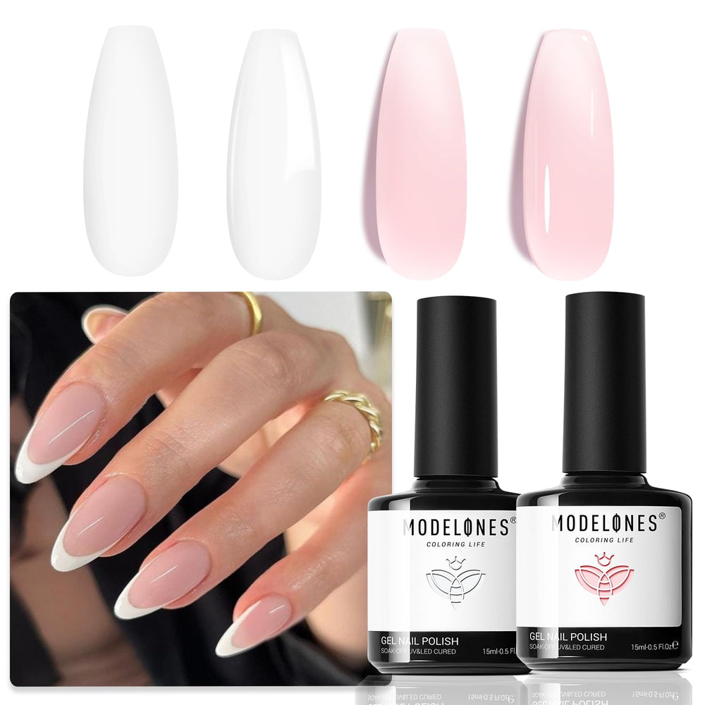 Modelones Gel Blanc Pur – fini net et élégant pour ongles parfaits