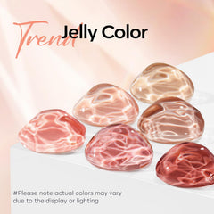 Vernis jelly nude translucide de Modelones pour un fini naturel en finesse.