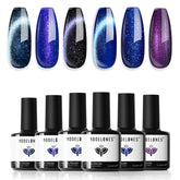 Modelones vernis gel œil-de-chat noir, finition brillante et durable.