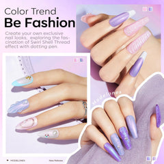 Modelones Vernis Gel perle lilas pâle, brillance subtile pour ongles.