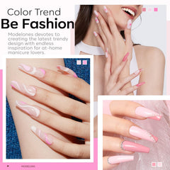 Modelones vernis gel rose pâle pour une finition douce et durable