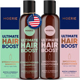 Moerie shampoo volumisant pour cheveux plus épais et forts.