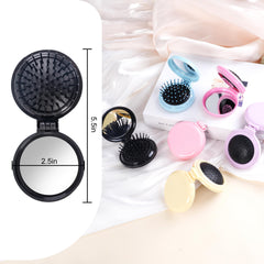 MoHern brosse-cheveux-mini avec miroir, pratique et polyvalente pour retouches rapides.