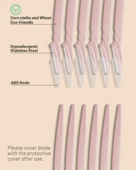 Rasoir MoHern dermaplanage rose surface à reliefs pour douceur