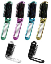 MoHern brosse voyage pliable avec miroir bleu facilite le démêlage et les retouches