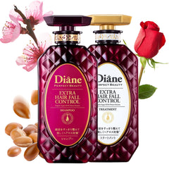 Shampoing Moist Diane anti-chute en bouteille, sensation de fraîcheur et volume potentiel.