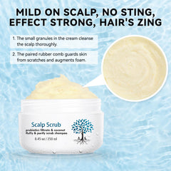 Mokasakiso brosse-scrub cuir-chevelu, masse douce et purification.