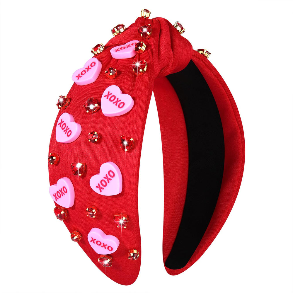 Bandeau mokkia avec cœur en perles rose, ajout romantique à n'importe quelle tenue.