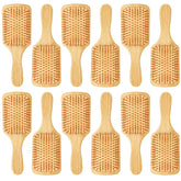 Molain ensemble de 12 brosses en bambou pour démêlage et massage doux du cuir chevelu