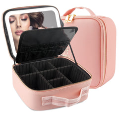 MOMIRA coffret maquillage avec lumière et miroir 4K pour retouches rapides.