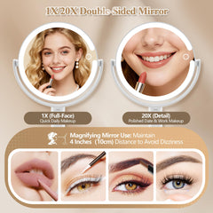 MOMOKUBA Miroir LED 64 lumières pour un rendu naturel.