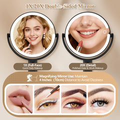 MOMOKUBA miroir maquillage lumière avec rotation à 360 degrés