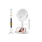 MOMOKUBA miroir maquillage lumineux 1x et 30x pour un maquillage précis.