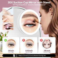 MOMOKUBA miroir six-pouces lumineux pour un teint clair.