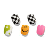 Bandes d'ongles gel semi-cuit MOMSON Arc-en-Ciel Licorne, finition éclatante et durable.