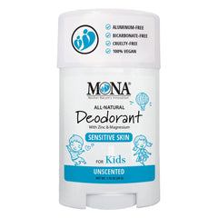 MONA stick-déodorant sans parfum pour enfants, fraîcheur durable toute la journée.