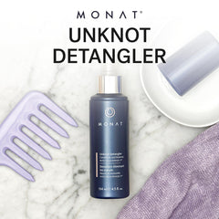 MONAT démêlant rend les cheveux brillants et soyeux après chaque utilisation.
