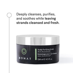 MONAT Gommage purifiant – texture crème prête à l'exfoliation du cuir chevelu.