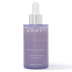 MONAT IR Clinical Serum Defense, bouteille de sérum, cuir chevelu nourri et fortifié.