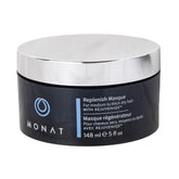 MONAT Replenish Masque – bouteille visible, hydratation profonde pour cheveux moyens à épais