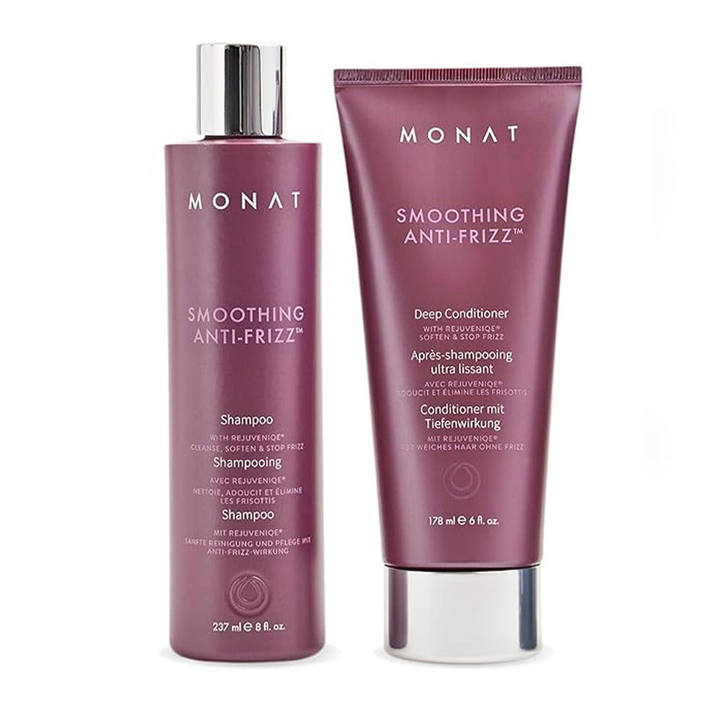 MONAT Shampoing lissant anti-frisottis: nettoyage en douceur et réduction des frisottis pour cheveux fins.
