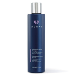 MONAT Volumizing Revive Shampoo, bouteille visible, promesse de volume léger et éclat.