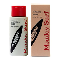 Gel douche vitamine Monday Surf – flacon Vanille Boisée, parfum durable et douceur.