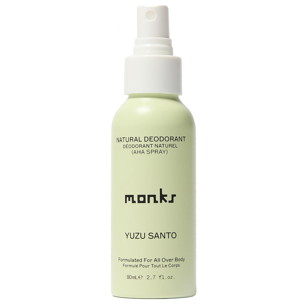 Monks déodorant spray bouteille naturelle avec fraîcheur durable
