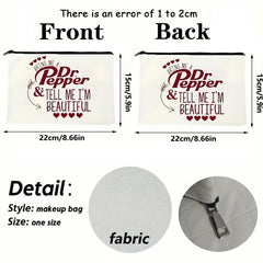 Pochette MONNYCAR Dr Pepper humour, matière canvas et polyester robuste pour durer en voyage.