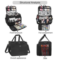 SAC MONSTINA Coiffure – poches 18: rangement optimal pour outils et accessoires.