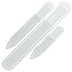Lime Mont Bleu en verre trempé 90 mm, précision et douceur pour les ongles naturels