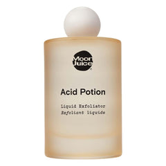 Moon Juice Acid Potion, flacon exfoliant liquide, lisse la peau et hydrate.