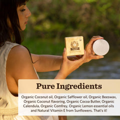Moon Valley Organics Moon Melt Bar cire-d-abeille: barrière durable pour retenir l'hydratation.