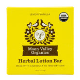 Moon Valley Organics Moon Melt Bar citron-vanille : hydratation rapide pour peau sèche.