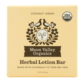 Moon Valley Organics Moon Melt Bar coco-citron: hydratation rapide pour peau sèche.