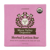 Moon Valley Organics Moon Melt Bar lavande — hydratation durable grâce à la cire d’abeille.
