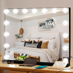 Miroir Moonee vanité lumineux avec 15 lampes pour un maquillage précis