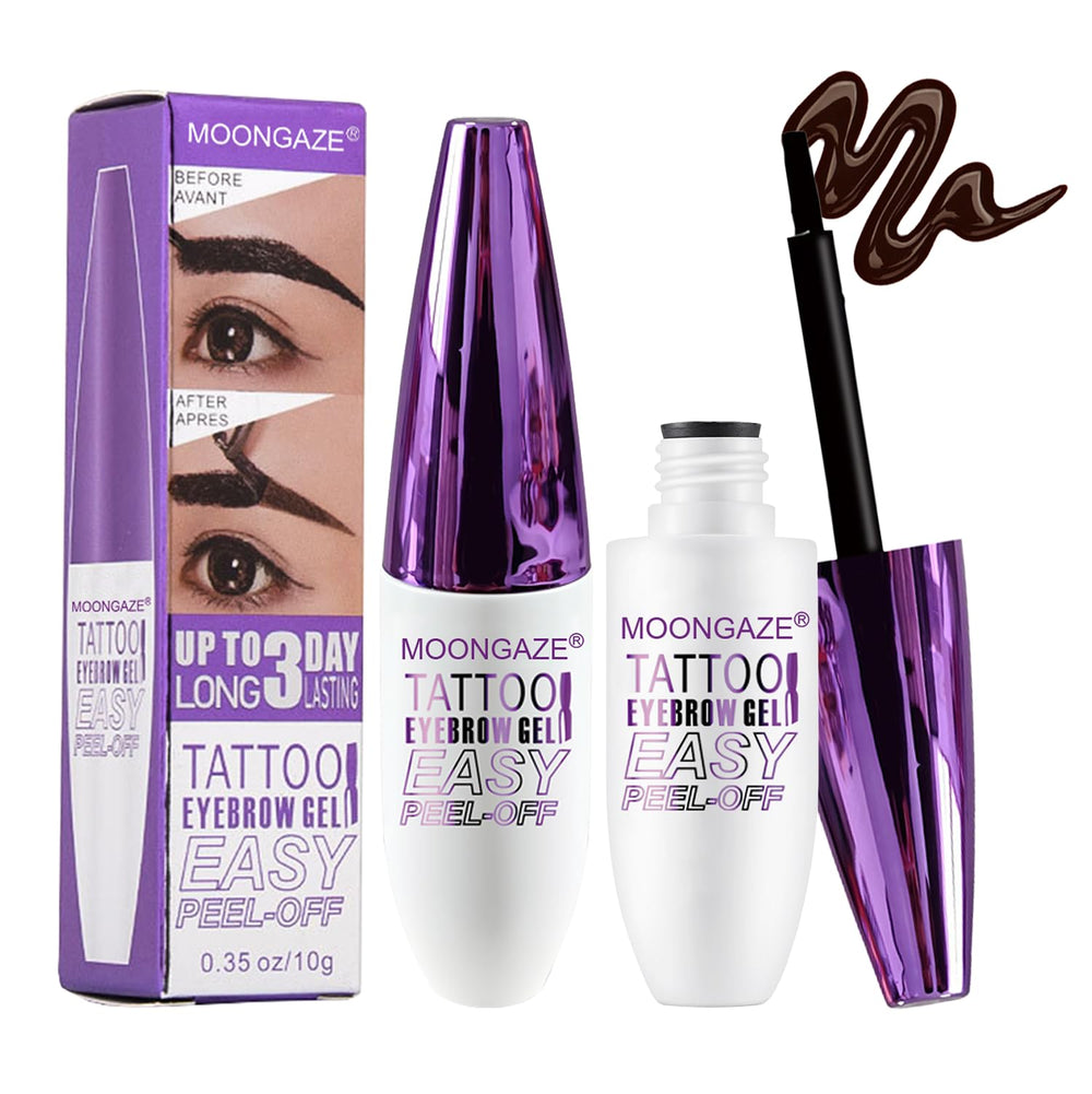 MOONGAZE Sourcils teinte gel marron, application précise pour un look naturel.