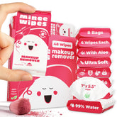 MOONIES lingettes voyage format carte-de-credit pour un démaquillage rapide et pratique.