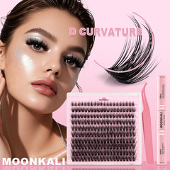 MOONKALI colle et scellant pour clusters cils, tenue durable.