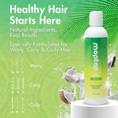 MopTop application sur cheveux mouillés — mousse légère et nettoyage en douceur.