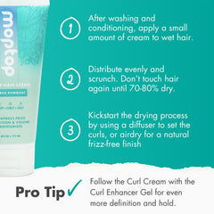 MopTop Curl Cream Citrus Kumquat fragrance adds a refreshing scent during styling.